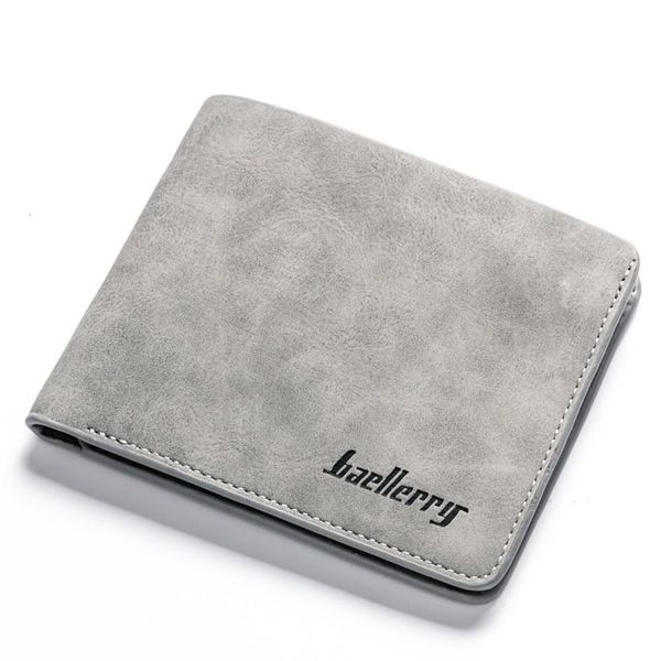 

men frosted pu wallet two folding male purse credit card holder solid color short wallet purse and wallet zk30, Red;black