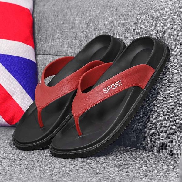 

designer sandals brand new summer men flip-flops beach slippers shoes fashion breathable beach slippers eva casual massage slipper, Black