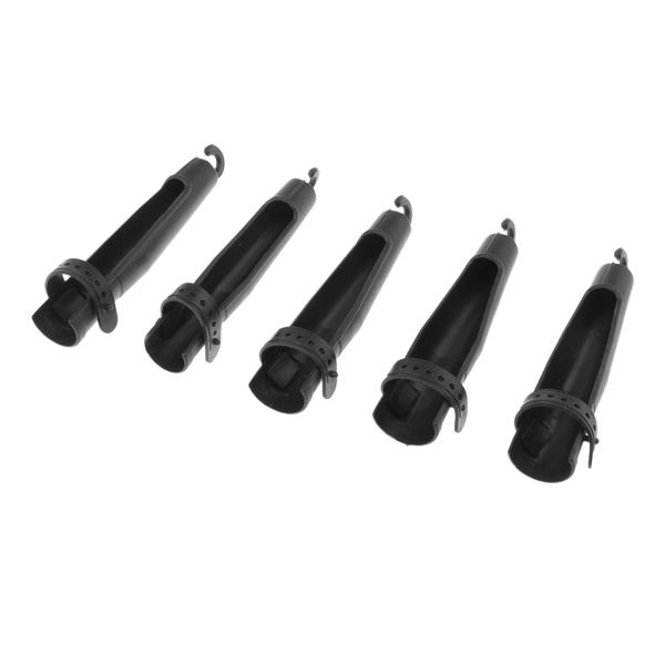 

5pcs fishing rod tip cover rod cap pole glove sleeve protector black 20# 25#