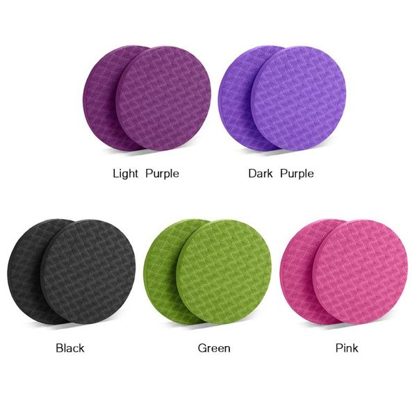 

yoga mats home fitness 2 pcs round knee pads cushion elbow mat portable for office workout train