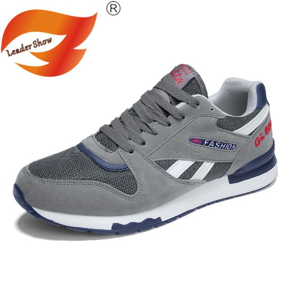 

leader show men shoes comfortable outdoor trend men casual shoes fashion breathable lace-up sneakers big size 45 zapatillas, Black