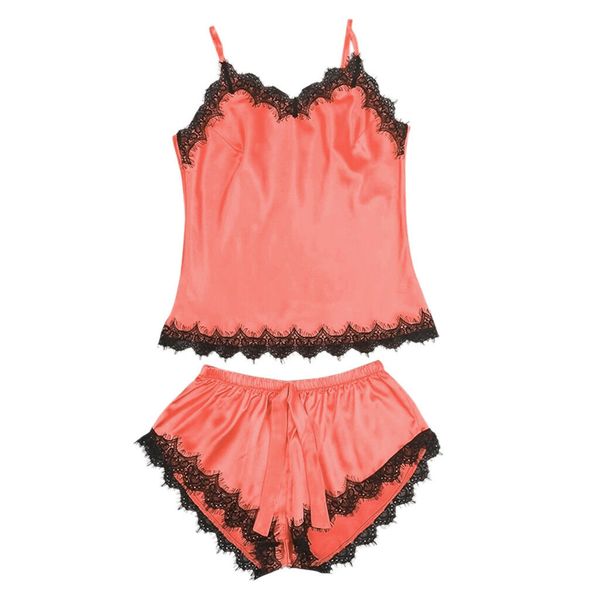 

2pcs женин екђалнй алане кѬђжева беле babydoll lingerie nightdress пижама set а, Black;red