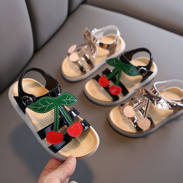 

summer girls sandals princess soft bottom beach shoes student sandals children shoes toddler girls summer, Black;red