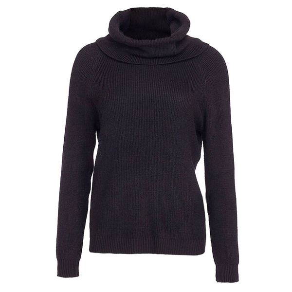 

womens long sleeve turtleneck sweater multiple wearing methods autumn loose pullover sweater ks-shipping, White;black