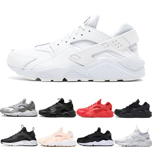 

классическая huarache 4,0 1,0 zapatos новые кроссовки мужчины женщины тройной черный белый chaussure мужские trainer спортивные кроссовки ра