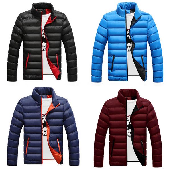 

m-4xl 1pc outwear высокого качества вскользь новый ватные куртки пальто зимние куртки тонкий осень теплая ветровка зима мужчины, Black