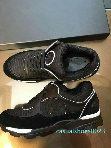 

designer casual shoes women men sneakers sports skateboarding shoes fashion racing runner luxury trendy platform walking c23, Black