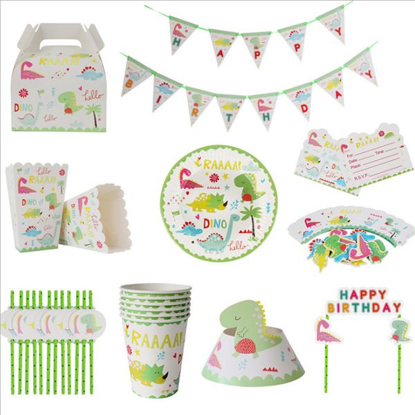 2019 Cute Dinosaur Theme Baby Shower Happy Birthday Party