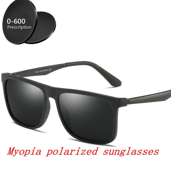 

custom made myopia minus prescription lens myopia sungalsses coating black frame fishing driving eyewear male sun glasses fml, White;black