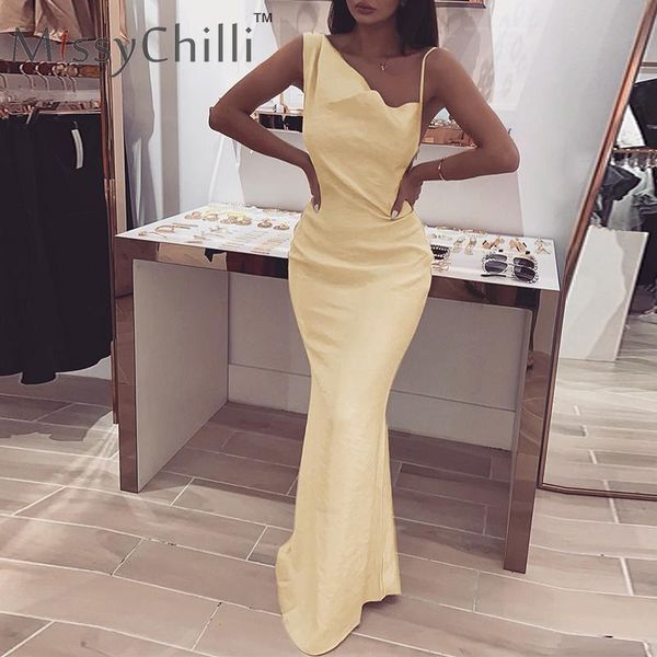 

missychilli irregular collar drape dress female silk vintage sleeveless long dress autumn winter elegant party women dress, Black;pink