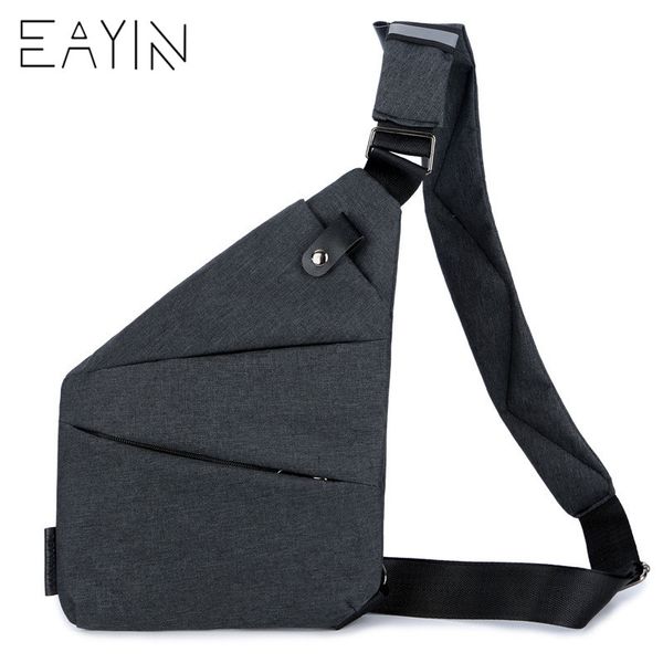 

eayin new fashion men bag sling casual canvas chest bag simple single shoulder for men anti theft crossbody bags sac a main