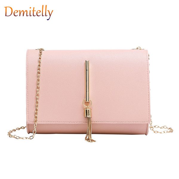 

pu leather lady's hand holding small square bag new fashion tassel pendant women's wallet wild chain shoulder messenger bag