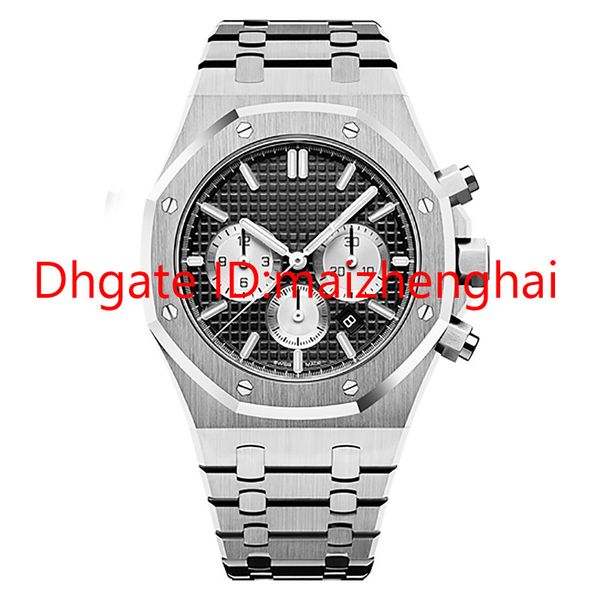 

2019 luxury watch vk chronography quartz movement watches all-steel sports 3tm waterproof wristwatch montr, Slivery;brown