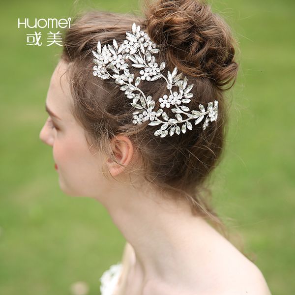 

d2291 npason bride manual ornament and horse eye rhinestone hair band wedding dress accessories new marry headwear, Golden;white
