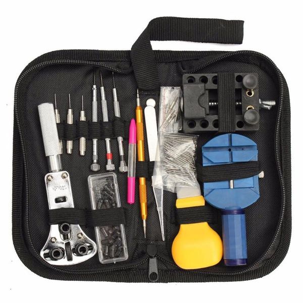 

144pcs professional watch case holder tools set clock repair tool kit opener link pin remover set spring bar watchmaker tools