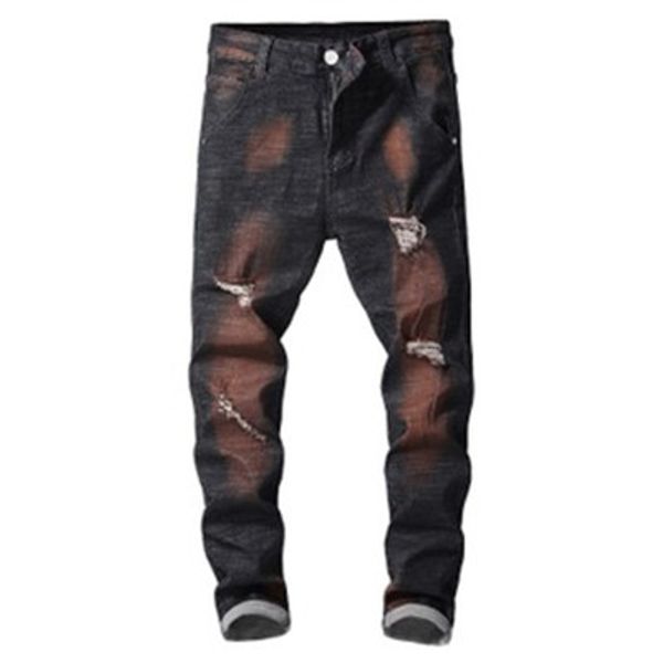 

men's designer pants new casual tight sports pants men's designer jeans drop c jogging pants men's ripped jeans, Blue