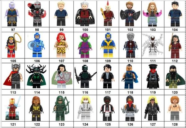 

wholsale super hero mini figures marvel avengers dc justice league wonder woman ironman batman black panther building blocks kids gifts
