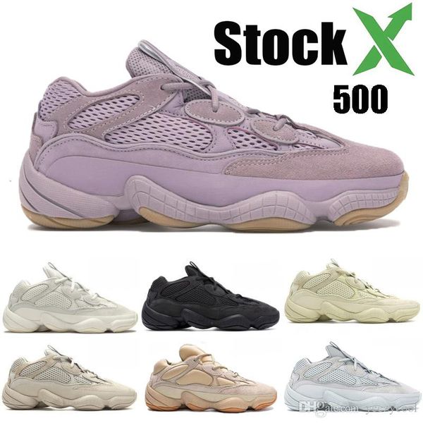

new bone white desert rat 500 mens women sneaker kanye west 500s blush supermoon yellow utility black salt cow leather trainers sneakers