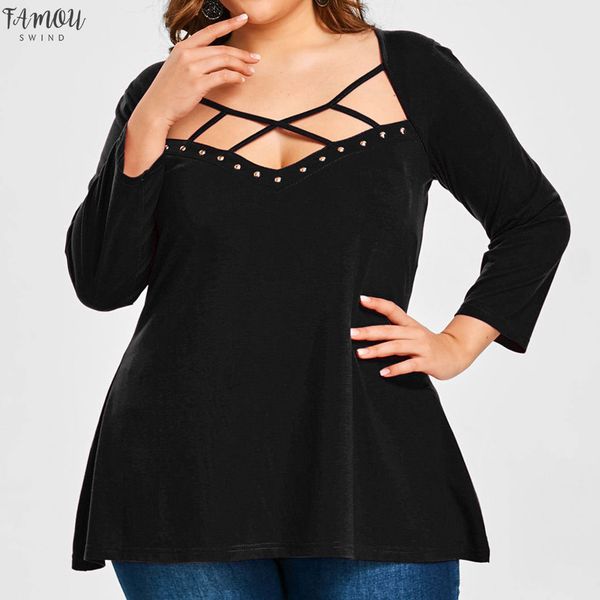 

plus size long sleeve blouses woman 2020 vintage solid womens and streetwear hollow out ladies woman clothes, White