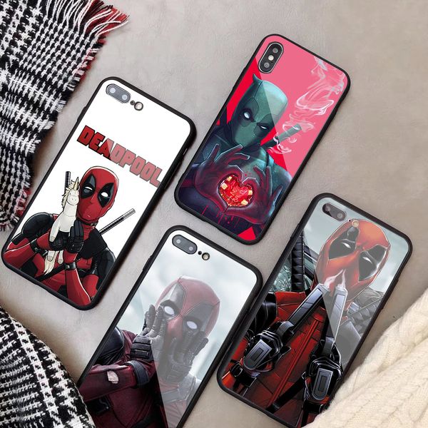 

marvel дело бассейн deadpool закаленное стекло телефон чехол для iphone 6 6plus 7 плюс 8 8plus 5 5s 5c se для iphone x xs xs xr max