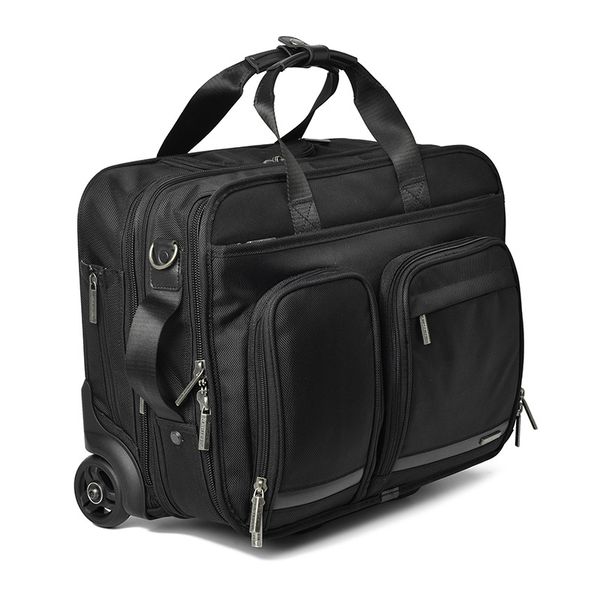 

16 inch business trip rolling luggage multifunction suitcase wheels men carry on trolley pilot lapbag travel bag