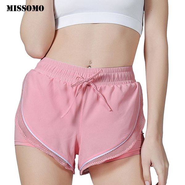 

missomo summer shorts women casual shorts workout waistband skinny loose high waist pants sports fitness breathable 66, White;black
