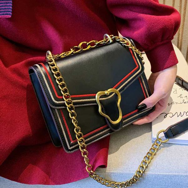 

площадь моды урожая crossbody сумка 2020 новых высокое качество pu кожа женской сумки дизайнер замок цепи плечо сумка