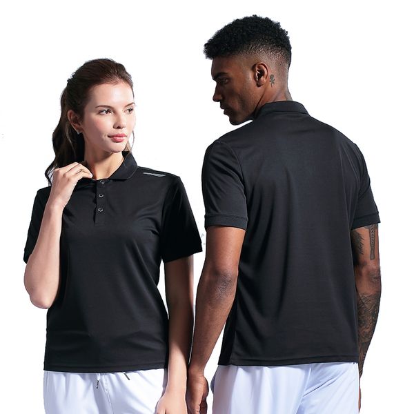 

men polo table tennis shirt outdoor sport clothing kit running t-shirt sportswear badminton soccer jerseys gym shirts clothes, Black;blue