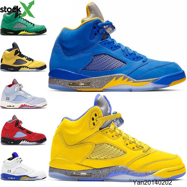 

дешевые 5 мужские баскетбольные туфли 5s ice blue ducks laney yellow white trophy room mens trainer athletic sports кроссовки онлайн продажа