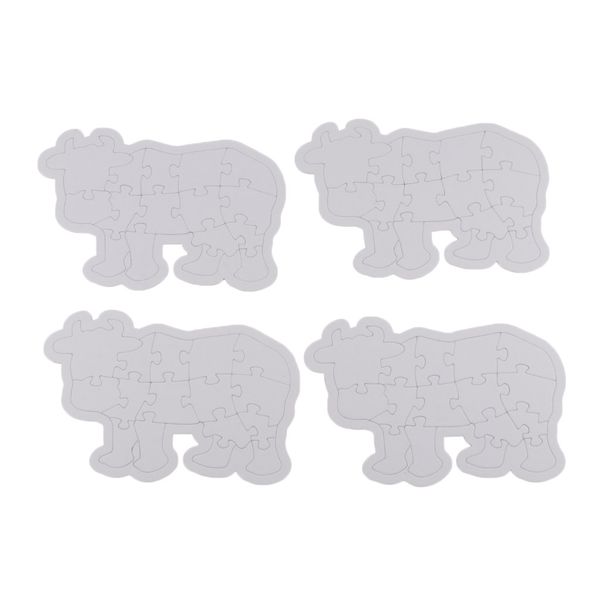 

4шт 3d blank paper головоломки diy детский творческий живопись ремесла