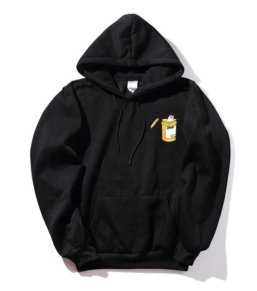 

ripndip mens hoodies ripndip casual men women sweatshirt cat in pocket logo mens designer hoodies m-xxl, Black