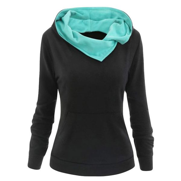 

women autumn skull print sweatshirts hoodies long sleeve solid hooded pullover long sleeve sweatshirt women plus size 5xl, Black