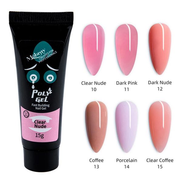 

15ml nail extension gel nail extension glitter colors diamond uv acrylic poly polish fast builder tslm1, Red;pink