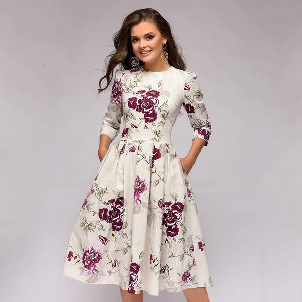 

women designer dresses woman clothes women casual printing dress three quarter sleeve mid calf vestidos female winter dress no pockets, Black;gray