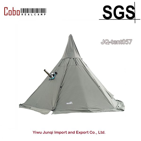 

tent for winter canvas teepee tent with wood stove jack for cold weather 3 4 person 134x134x94 inch