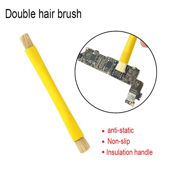 

anti-static double brush insulated handle motherboard ic chip bga circuit board cleaning tools