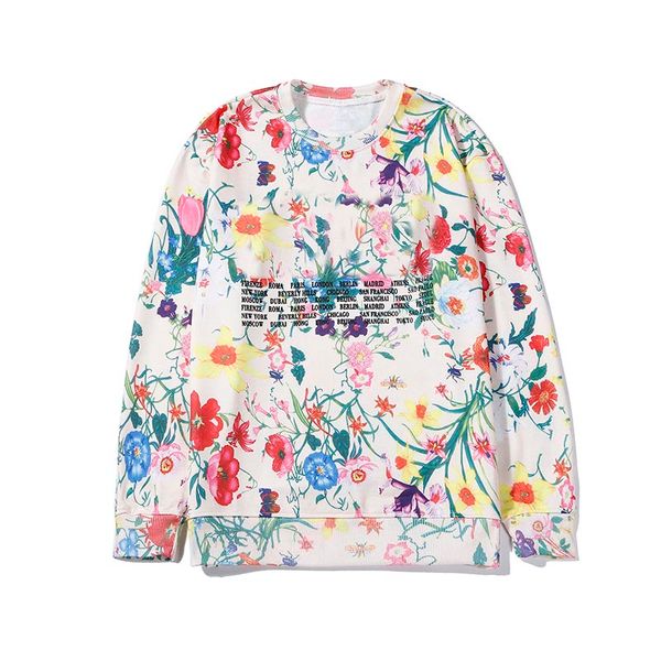 

men luxury sweater sweatshirt designer mens hoodie brand lettersg flowers floral autumn hip hop fashion men brand hoodies no06, Black