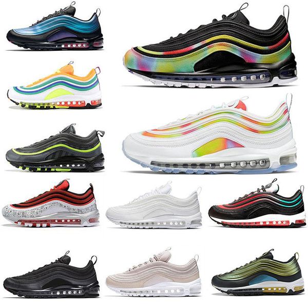

new style men running shoes tie dye throwback future neon seoul triple black white bright citron women mens trainer sports sneakers 36-45