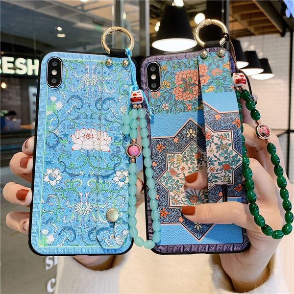 

chinese style royal pattern flower mobile phone case cover for iphone 11 pro max 7 8 plus x xr
