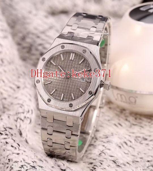 

9 color elling royal oak 67651 wristwatches diamond steel 33mm 67651st.zz.1261st.01 vk quartz chronograph working ladies women's watche, Slivery;brown