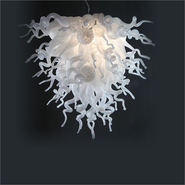

led light source handmade blown galss hanging chain chandelier new house decoration mouth blown glass with 110v-240v led bulbs