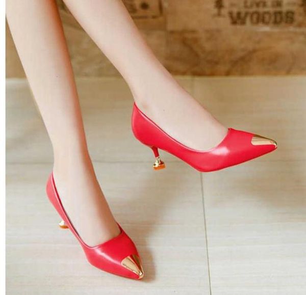 

women's shoes in spring and autumn high fine heel pointed end@736, Black