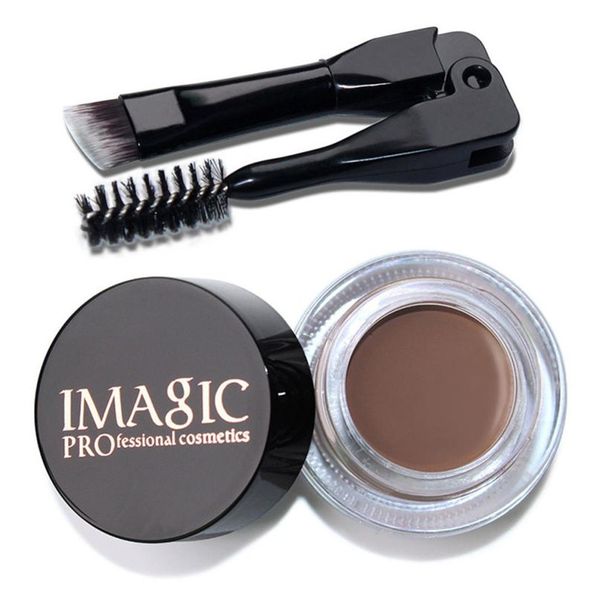 

new brand imagic 1pc eyebrow enhancers waterproof long lasting eyebrow gel cream makeup+1pc brush women cosmetic gift