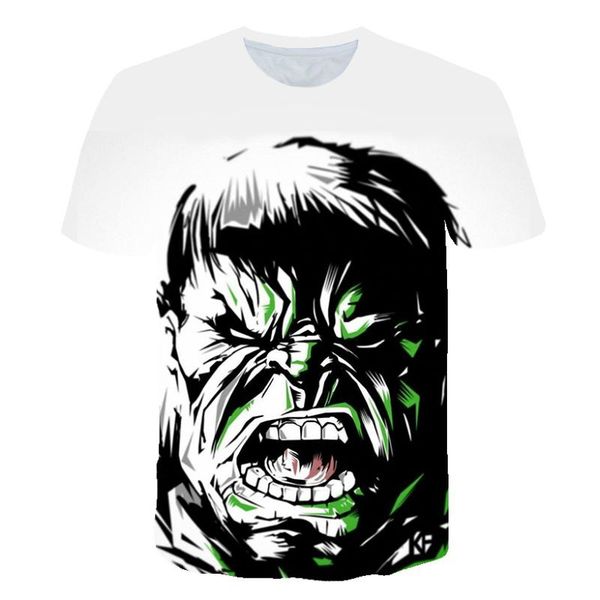 

мальчики девочки marvel железный человек /// hulk смешные tshirt дети мультфильм топы дети тенниска одежды младенца, Blue
