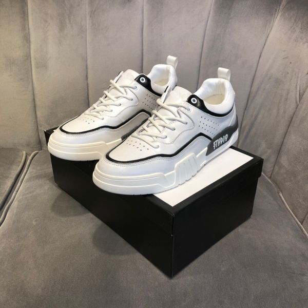 

fashion genuine leather men driving shoes lace up casual shoes for men patchwork letter print male designer shoes, Black