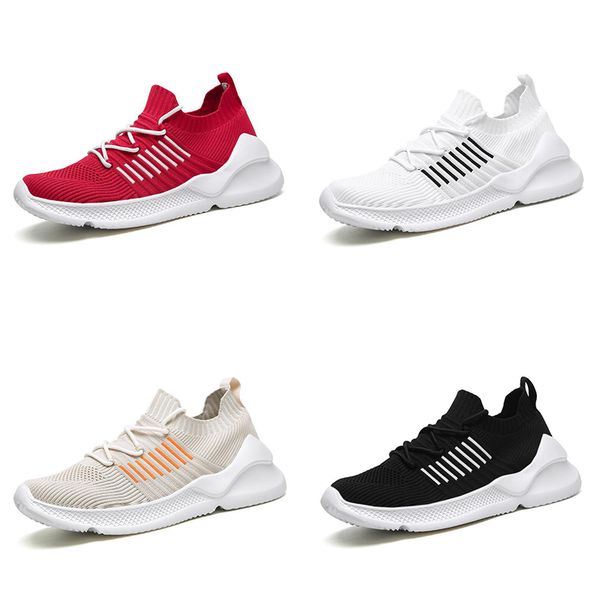 

new men breathable socks running shoes black white red khaki fashion mens trainer men athletic sports sneaker size 39-44 style 2