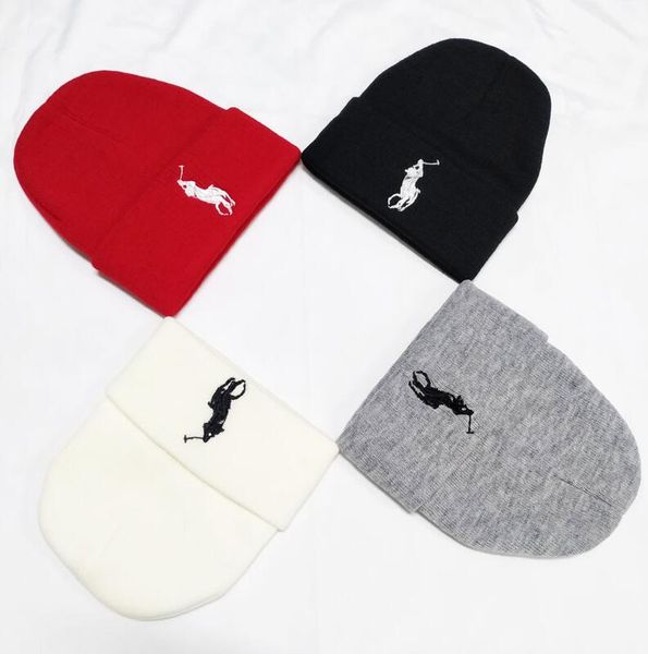 

2019 trendy hats winter knitted fur poms beanie label luxury cable slouchy skull caps fashion leisure beanie outdoor hats b728, Blue;gray