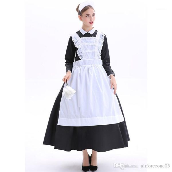 

night club cosplay dresses halloween women housemaid theme costume bavarian nation costume of theatre maid, Black;red