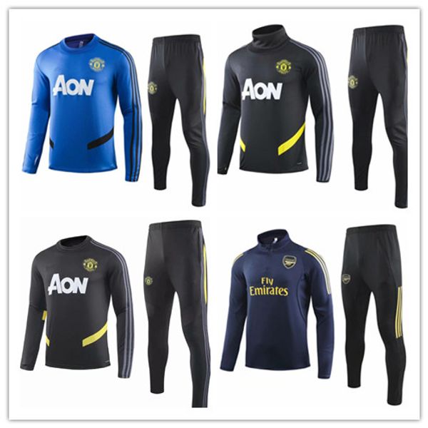

2019 manchester pogba tracksuit survetement united jacket sets 19 20 alexis rashford football jogging kit utd soccer chandal training suit
