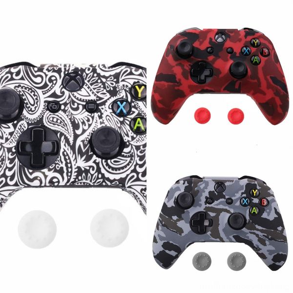 

1p2wp controller skull soft touch faceplate cover, front housing shell case for xbox one s & for xbox tiger x one - sxoft22x